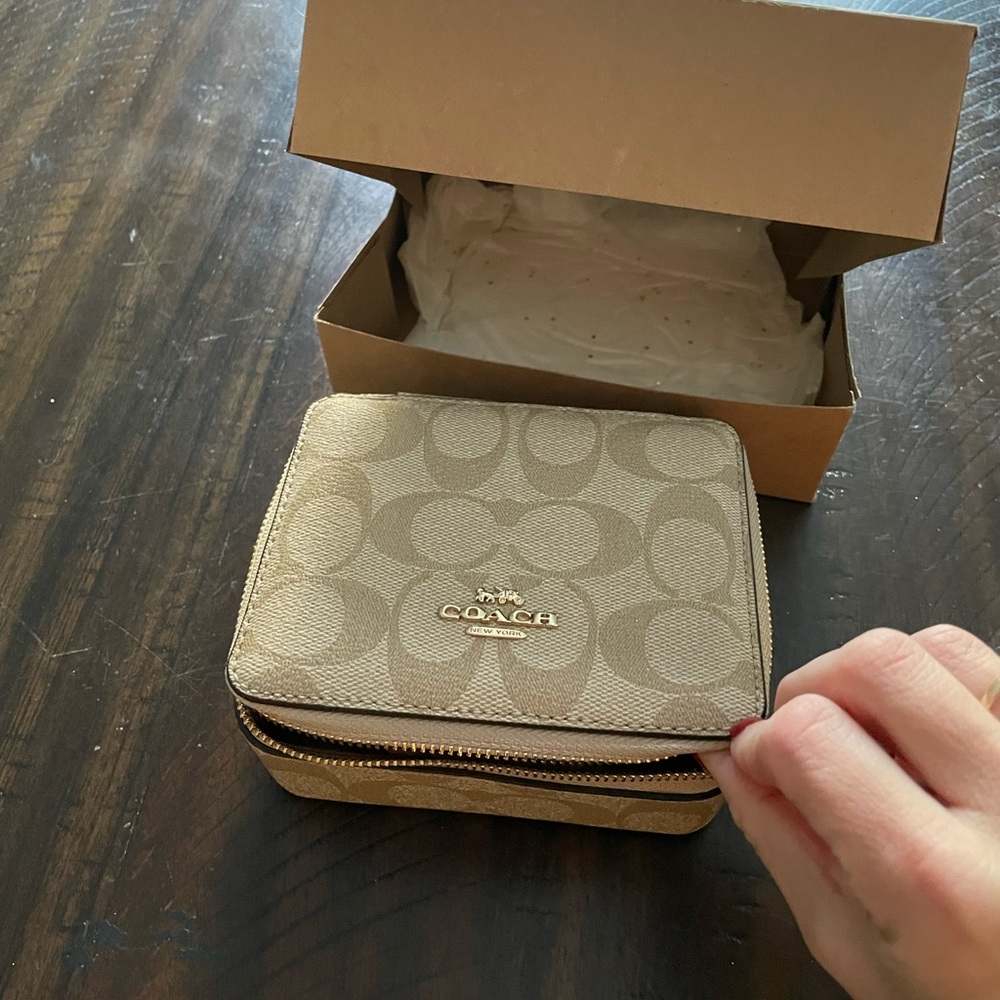 Coach travel jewelry box
